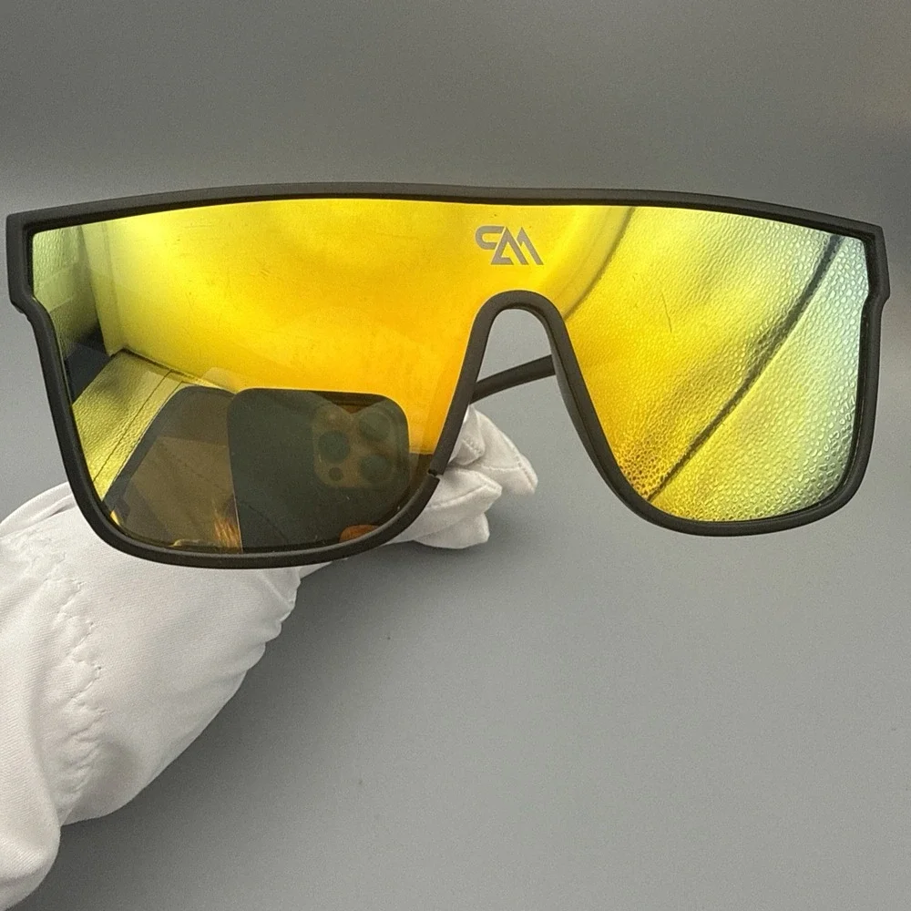 NEVEN Eyewear Authentic CWM BlackShield Mirror Polarized Yellow Lens Sunglasses